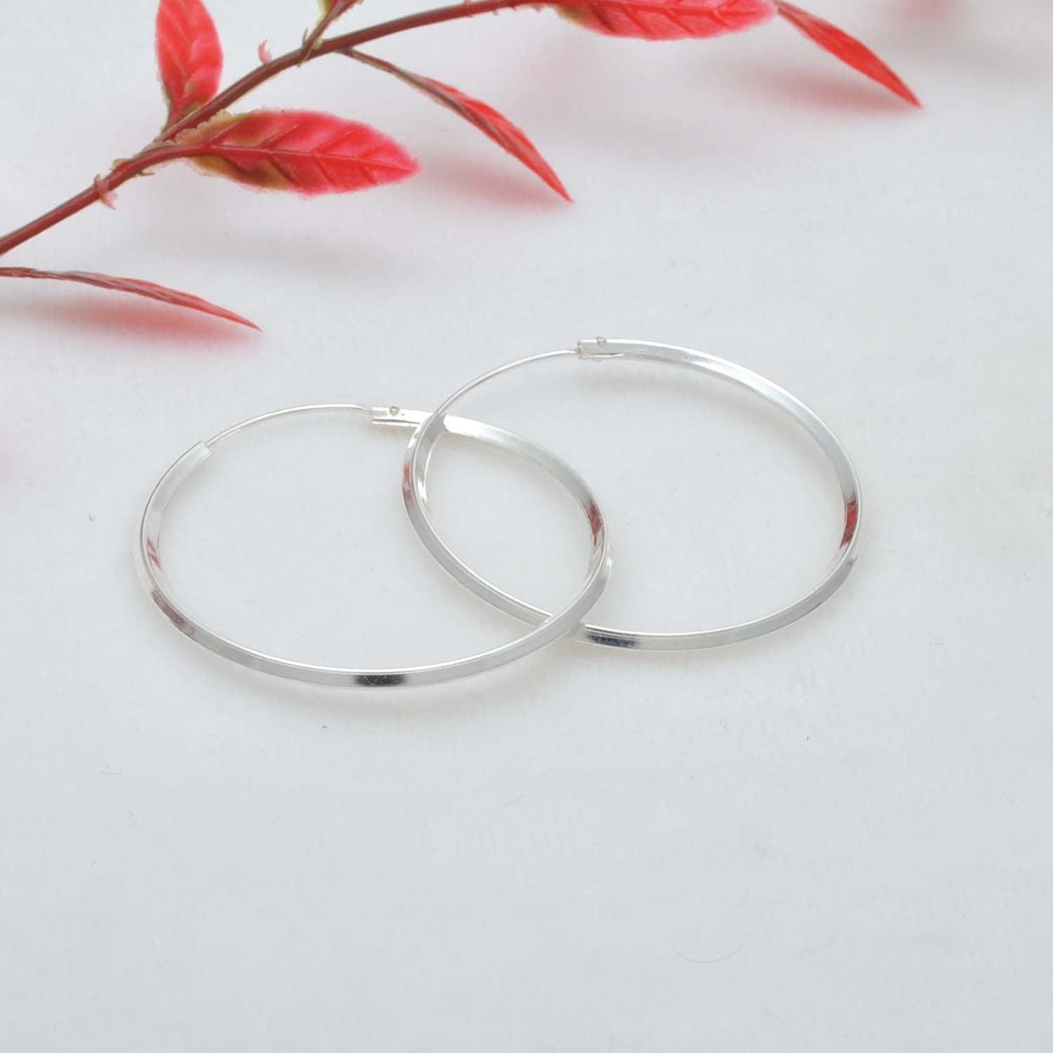 925 Silver Hoop Earrings Women Huggie Earrings - Kanika Creations