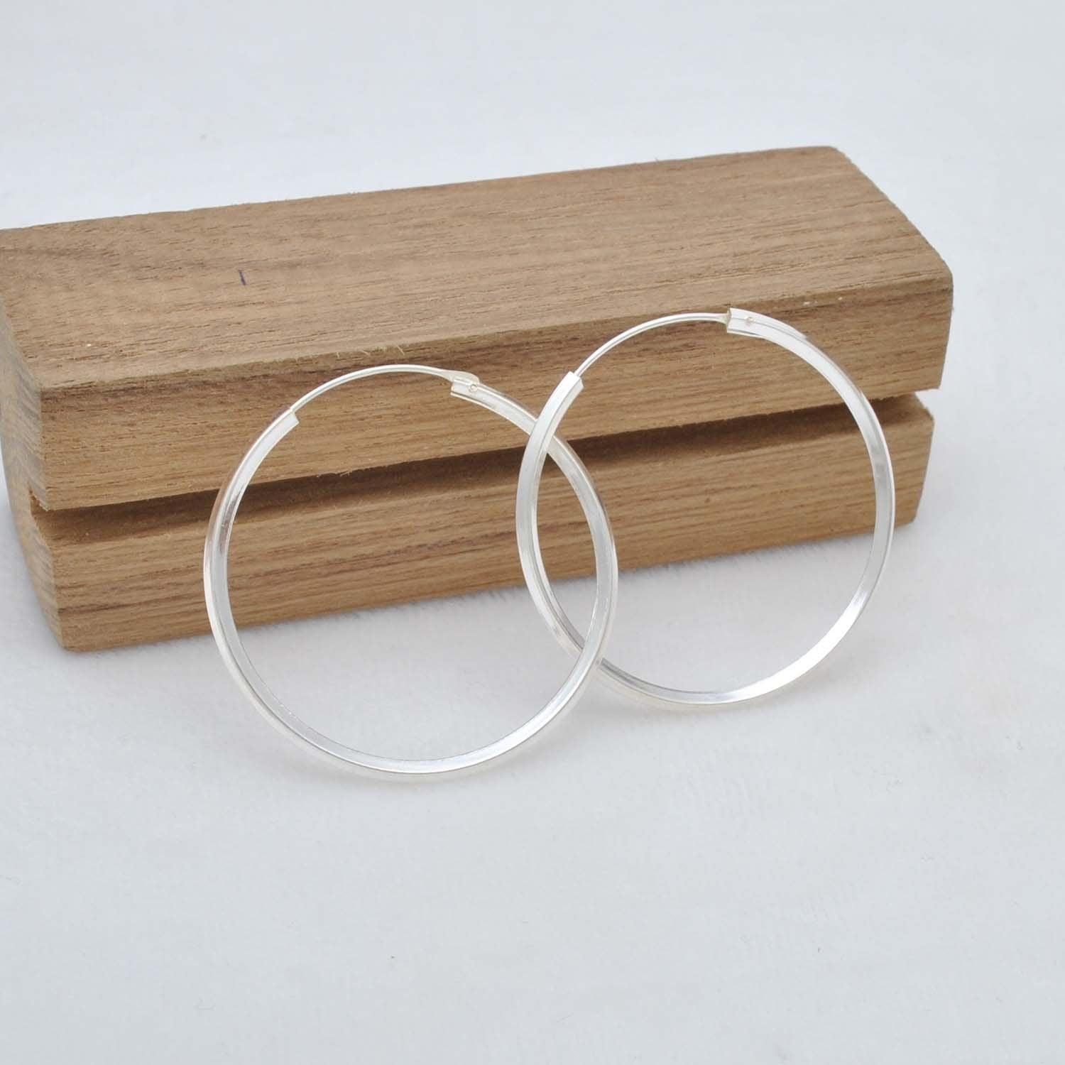 925 Silver Hoop Earrings Women Huggie Earrings - Kanika Creations