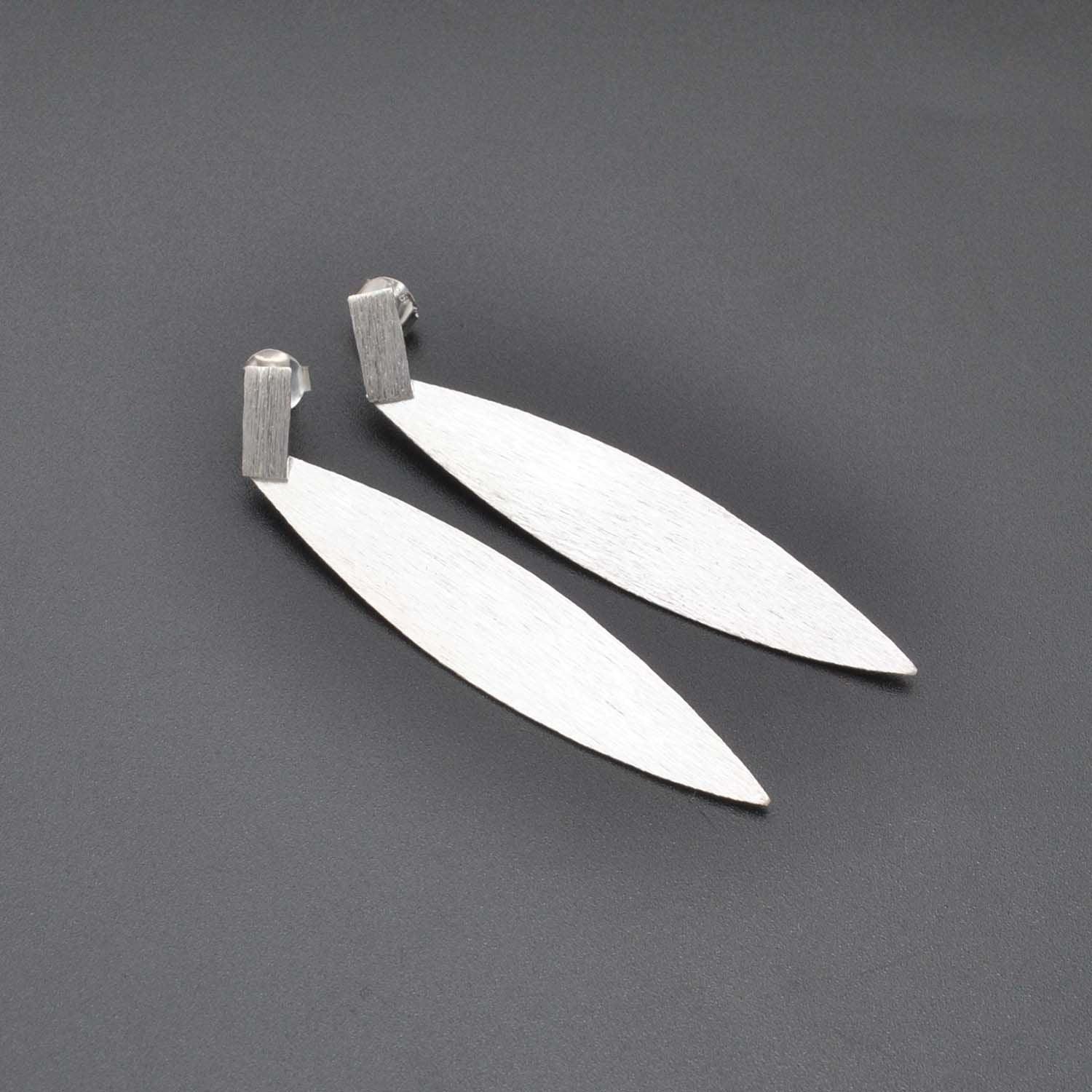 Silver Long Stud Earring Women Jewelry - Kanika Creations