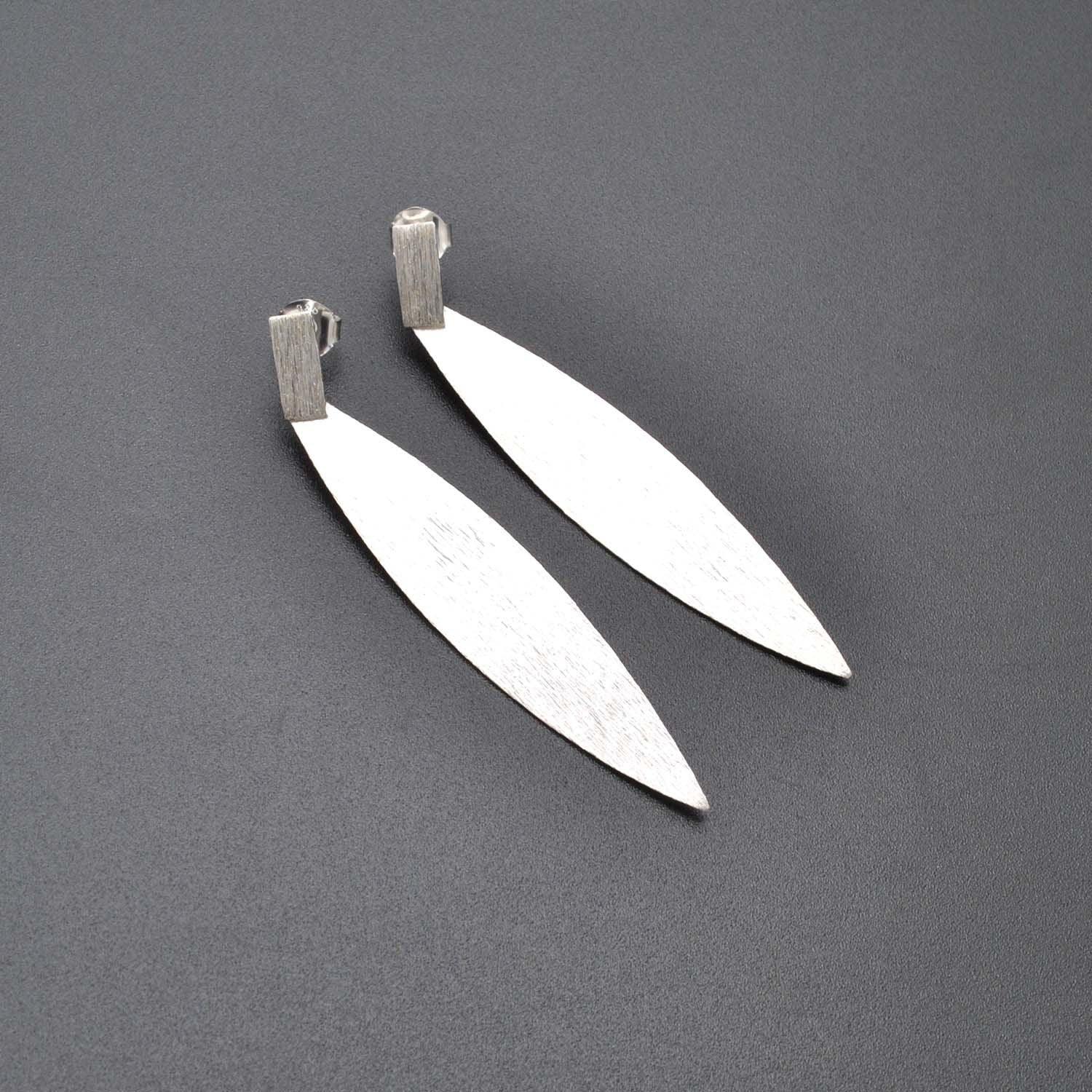 Silver Long Stud Earring Women Jewelry - Kanika Creations