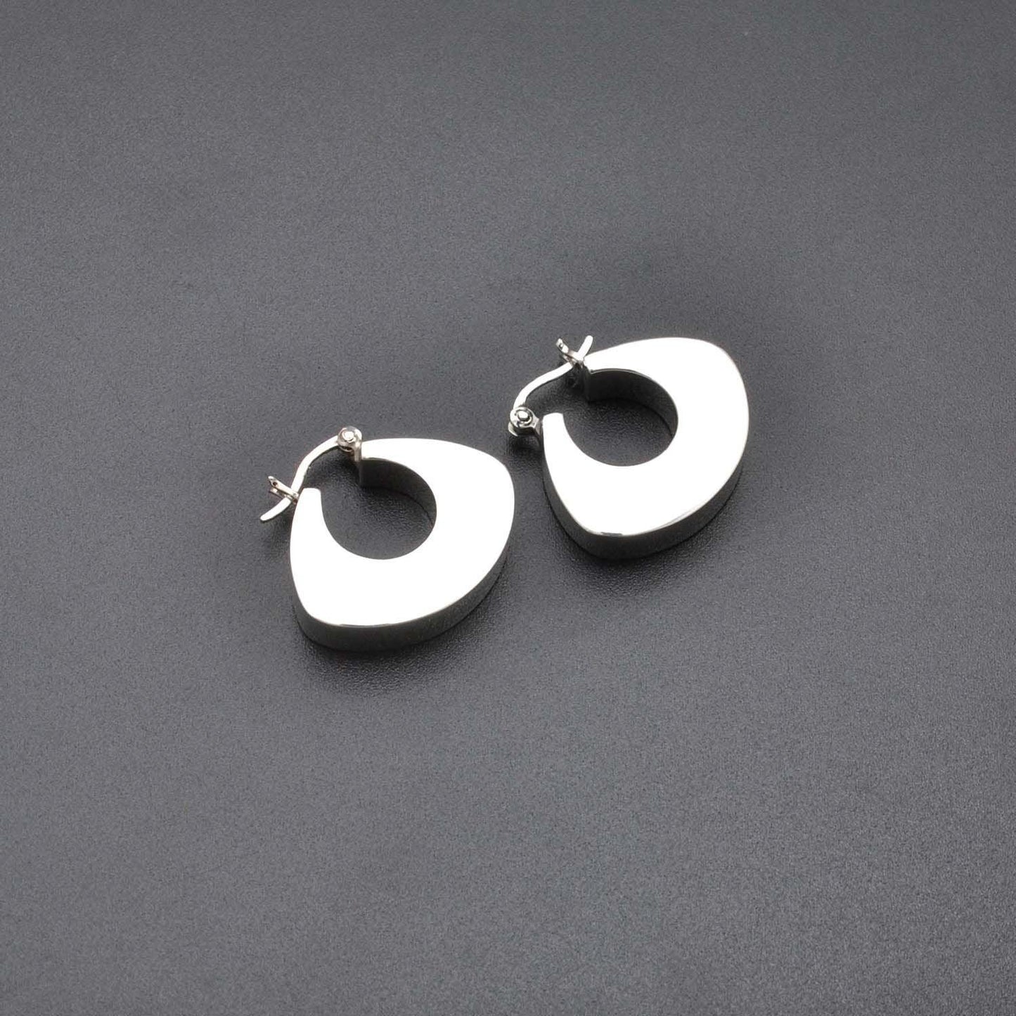 Chunky Huggie Hoops Silver Earrings - Kanika Creations