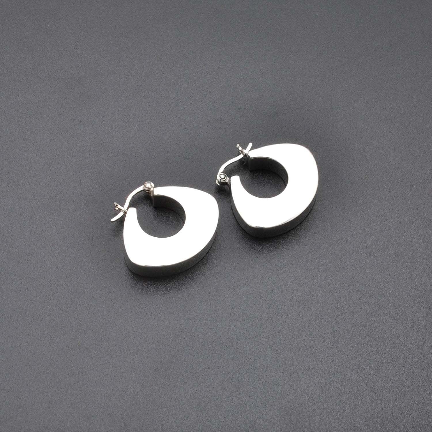 Chunky Huggie Hoops Silver Earrings - Kanika Creations