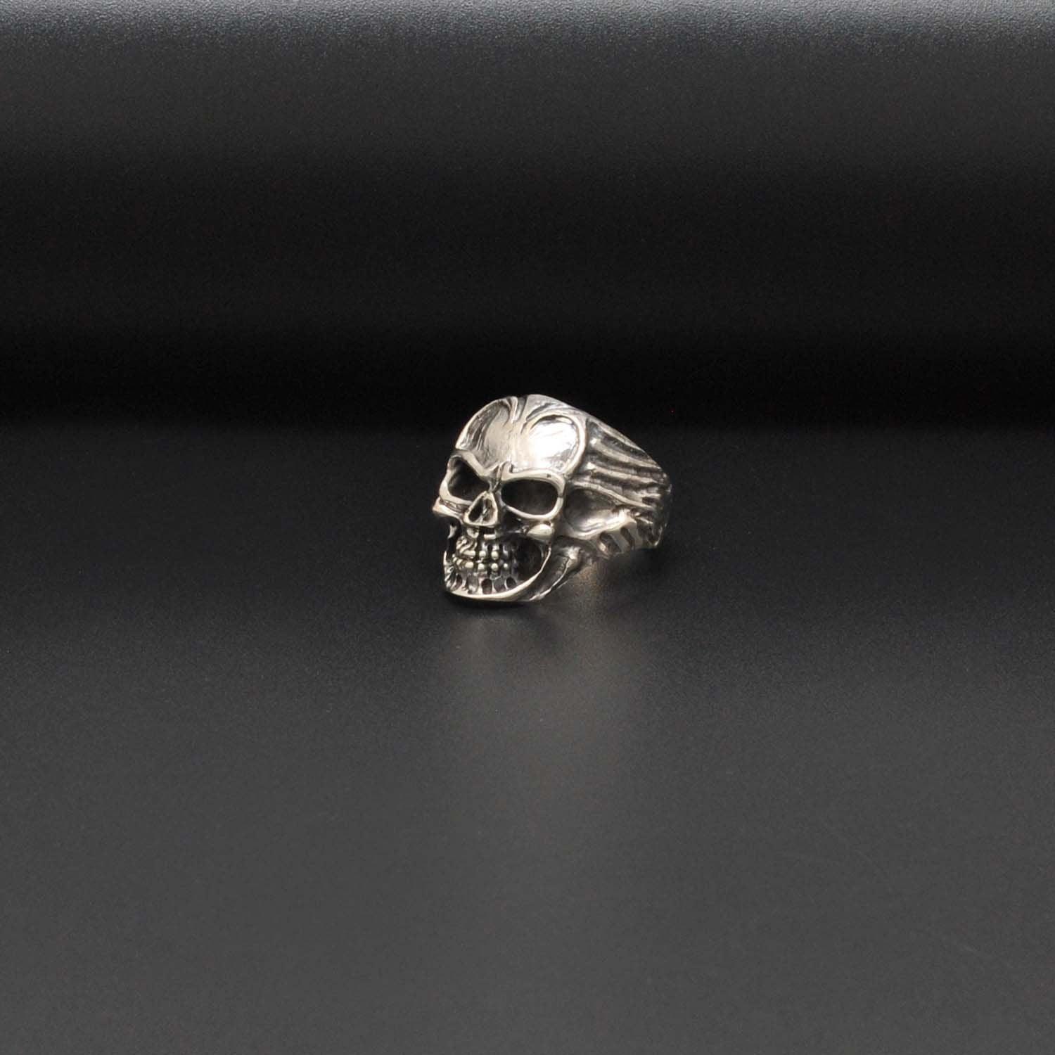 Silver Skull Ring Size 9 - Kanika Creations