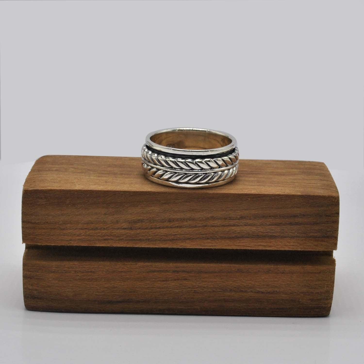 Silver Braided Band Ring Size 10 - Kanika Creations