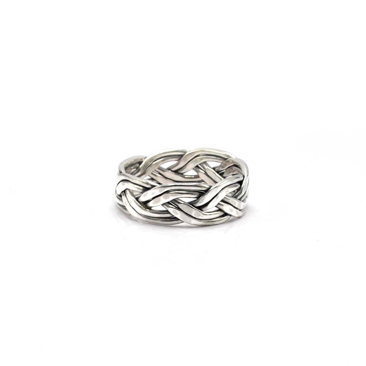 Silver Woven Ring Size 12 - Kanika Creations
