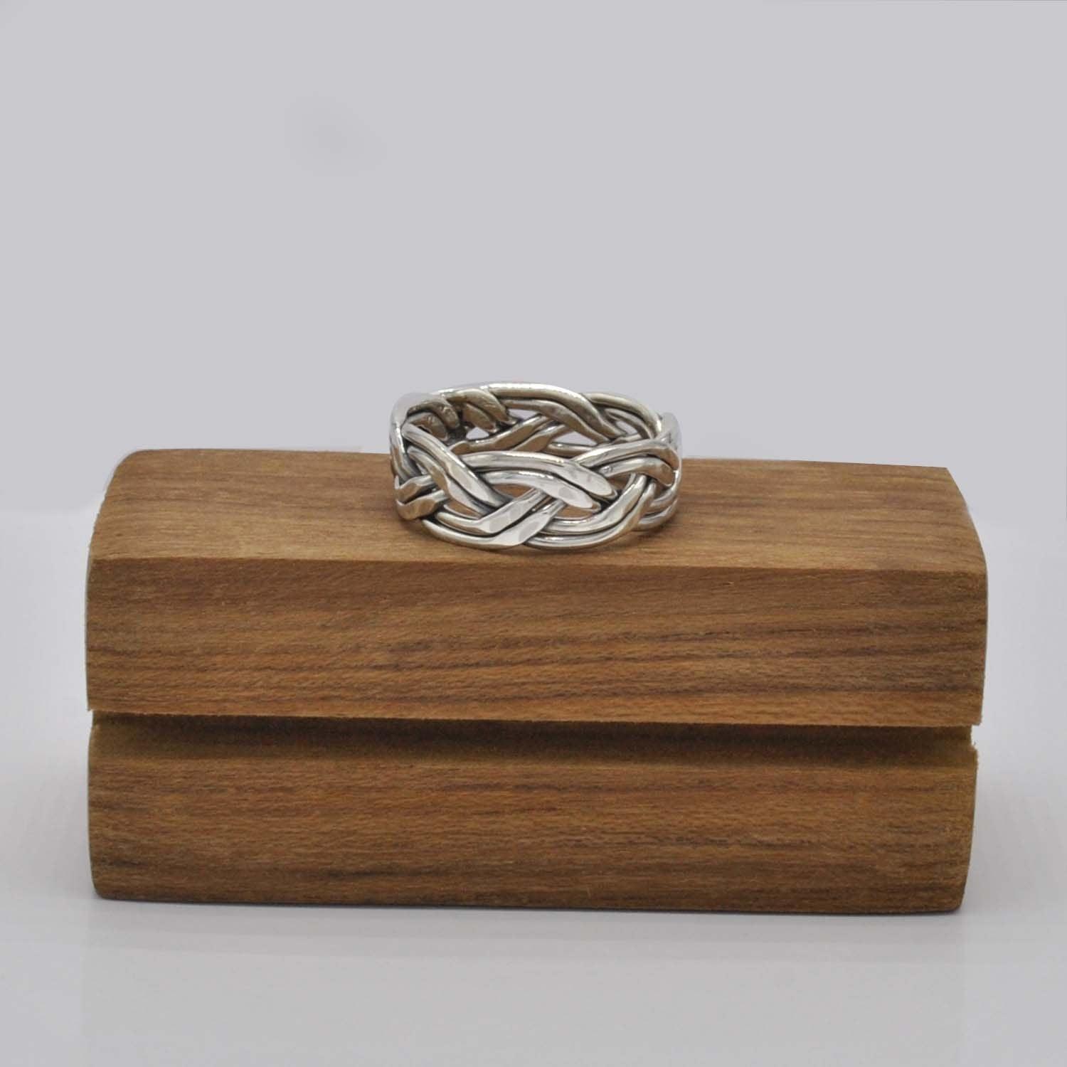 Silver Woven Ring Size 12 - Kanika Creations