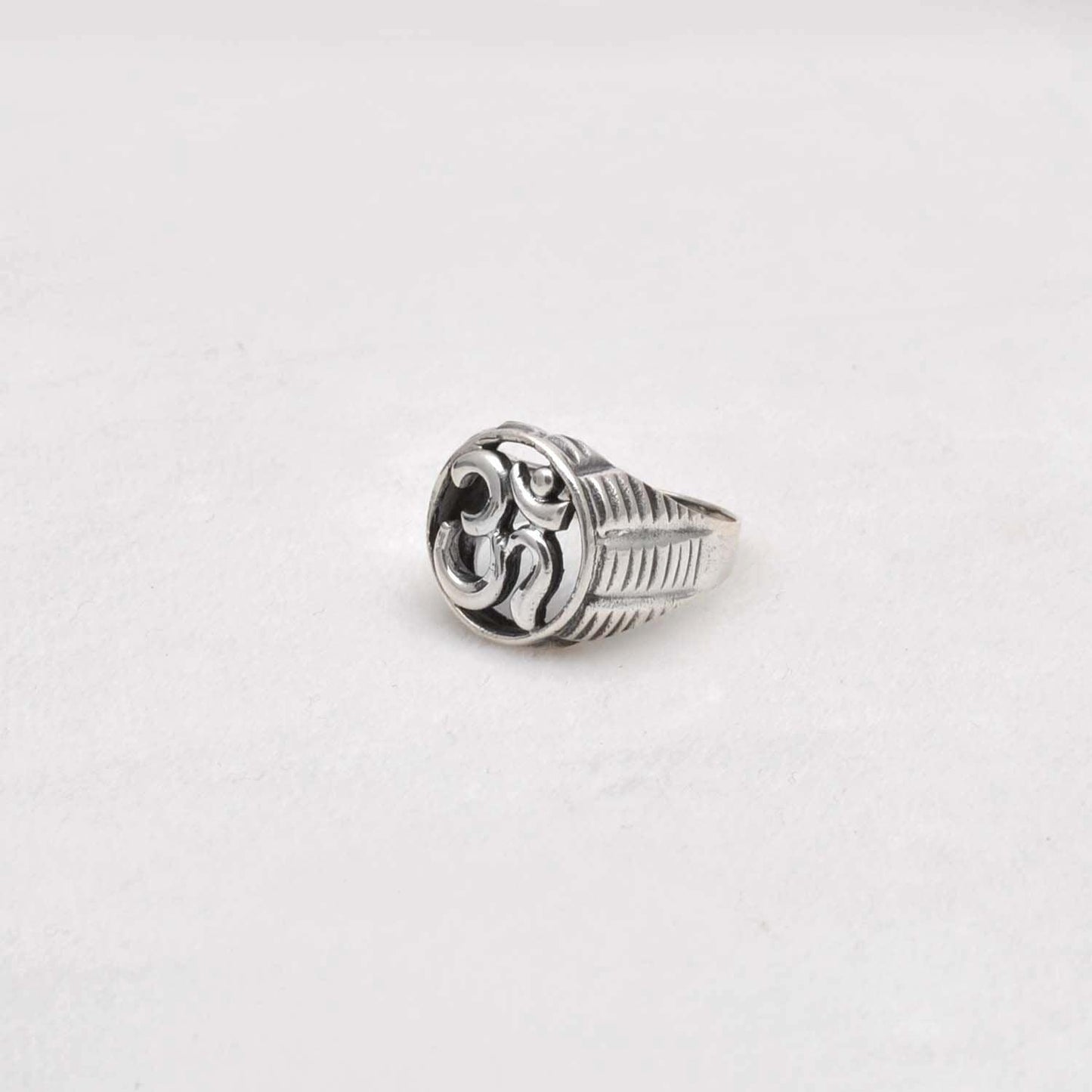 Silver Om Ring Size 10 Spiritual Jewelry - Kanika Creations