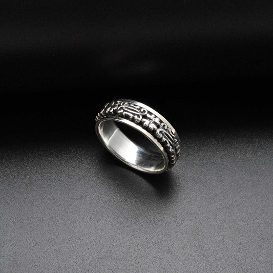 Spinner ring Sterling Silver Size 14 - Kanika Creations