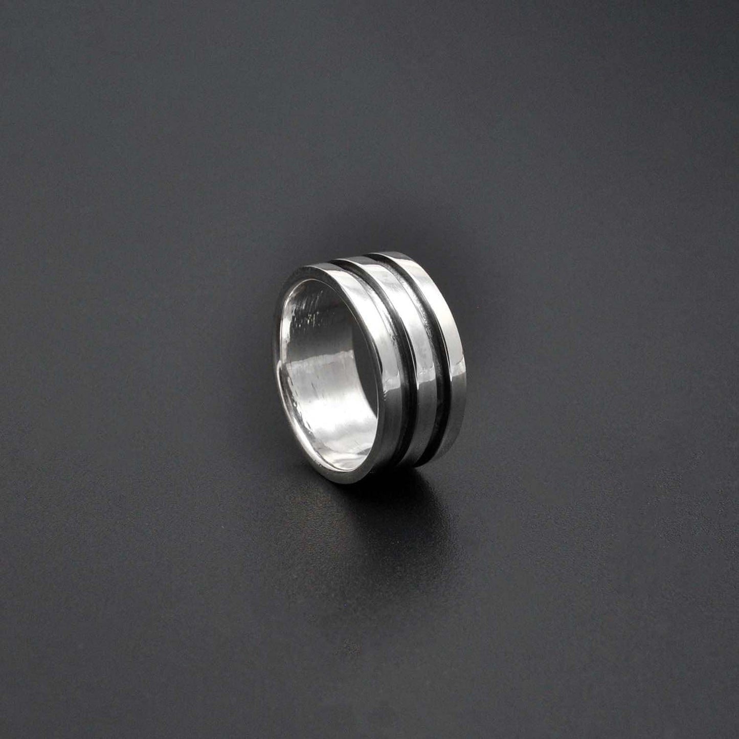 Oxidized Sterling Silver Ring Band Size 6 - Kanika Creations