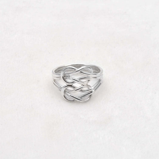 925 Sterling Silver Celtic Knot Ring 9 US - Kanika Creations