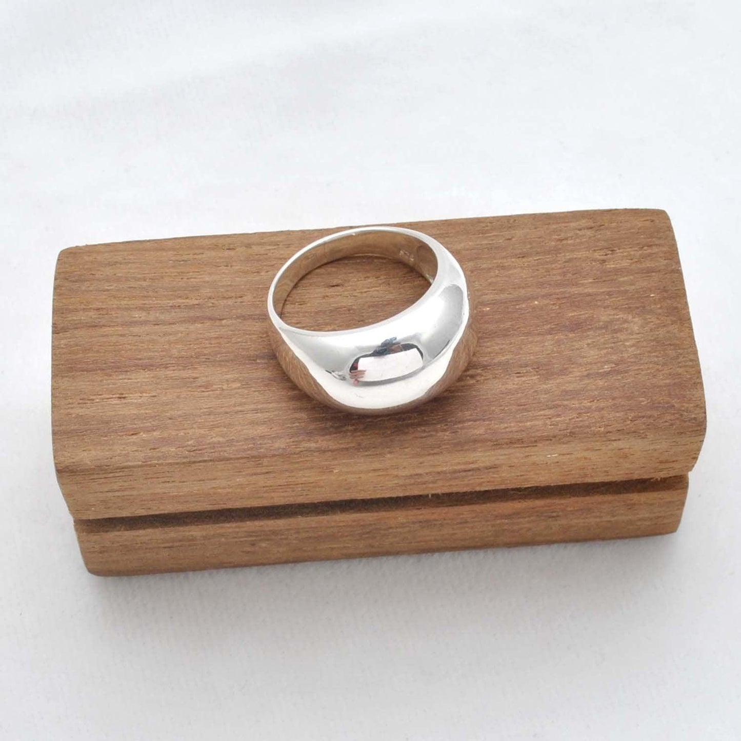 Sterling Silver Dome Ring, Size 9 - Kanika Creations