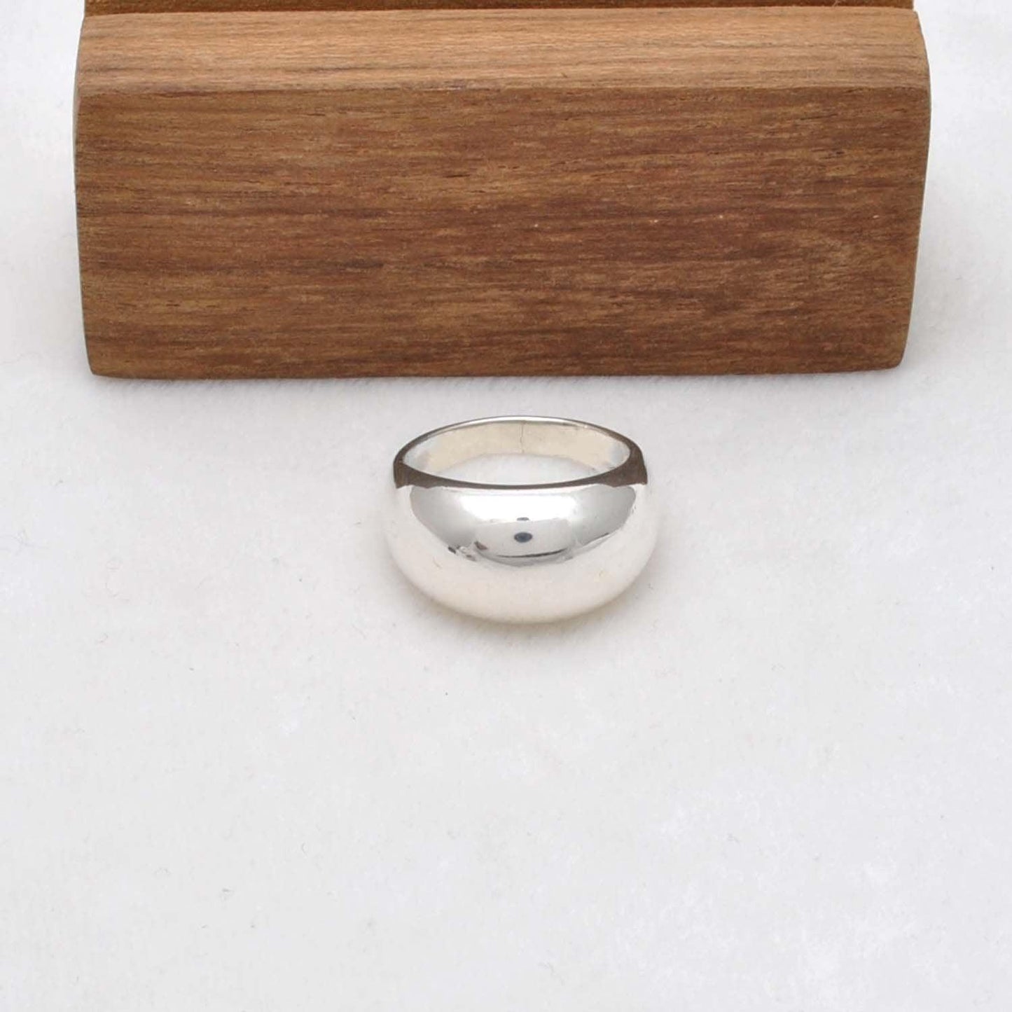 Sterling Silver Dome Ring, Size 9 - Kanika Creations