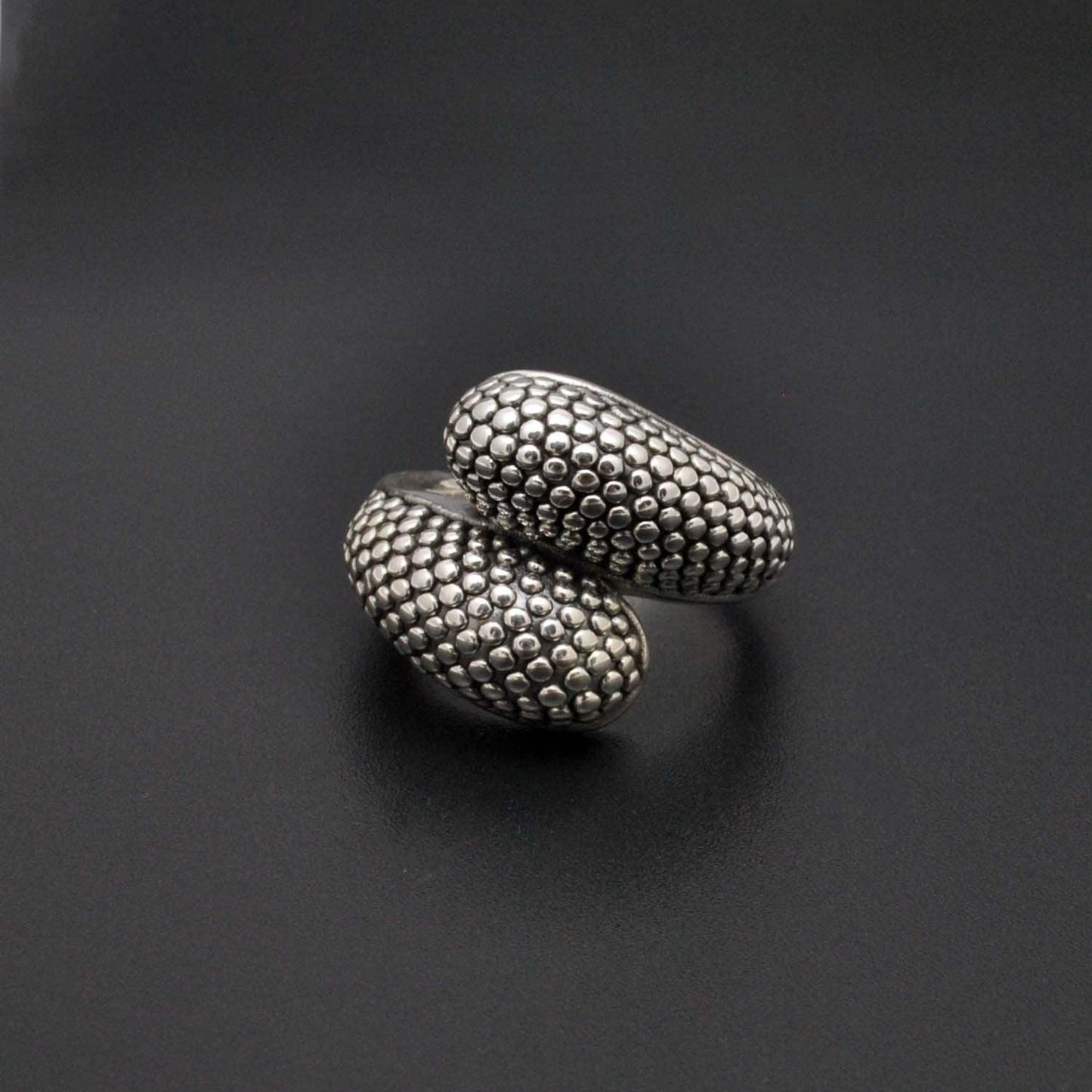 Sterling Silver Bypass Ring Size 8 - Kanika Creations
