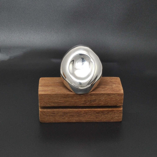 Long contemporary sterling silver ring - Kanika Creations