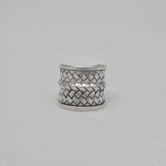 Sterling Silver Braided Ring Size 10 Weave Jewelry - Kanika Creations