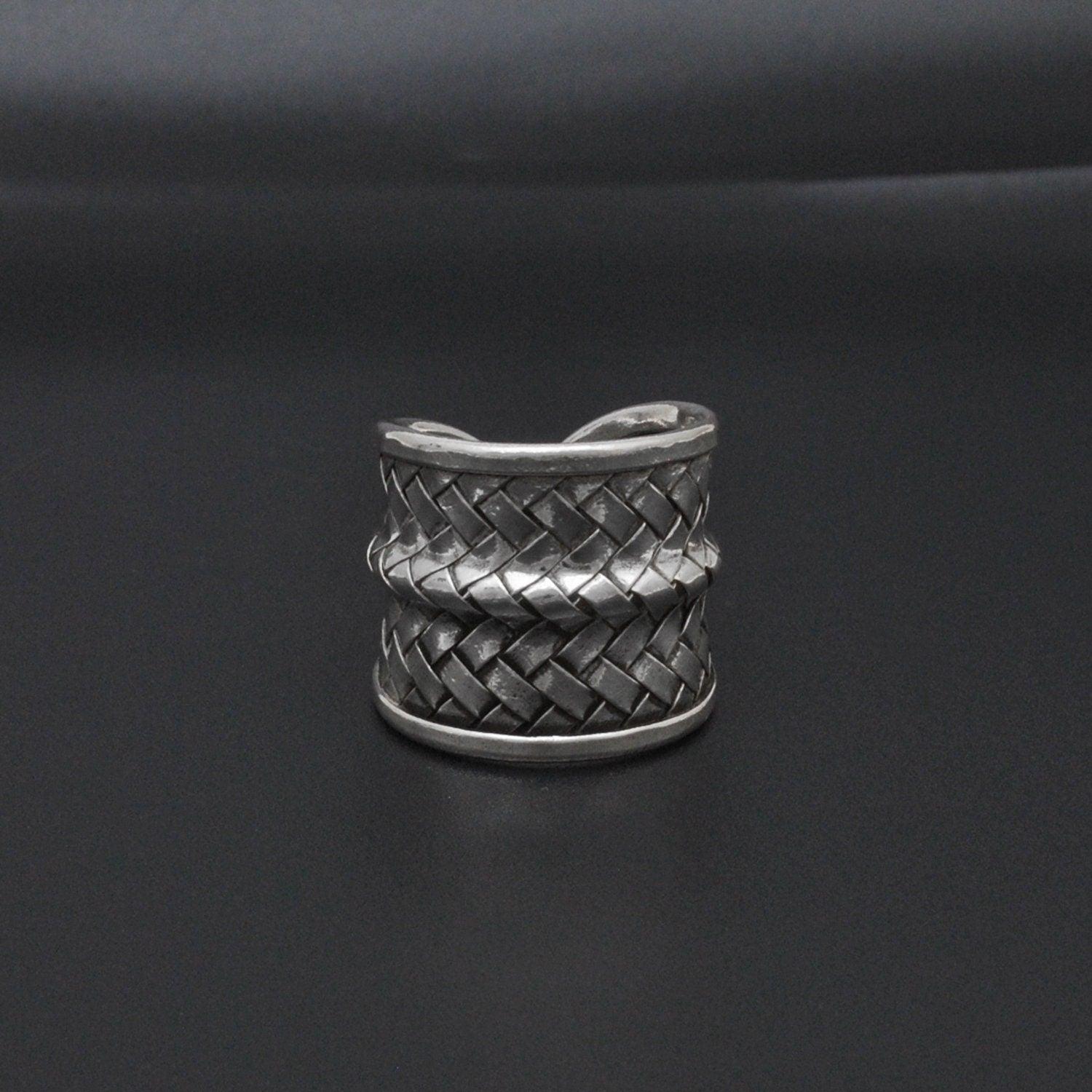 Sterling Silver Braided Ring Size 10 Weave Jewelry - Kanika Creations