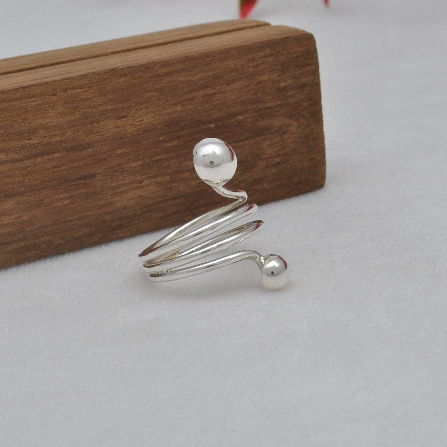 925 Sterling Silver Women Statement Ring Size 8 - Kanika Creations