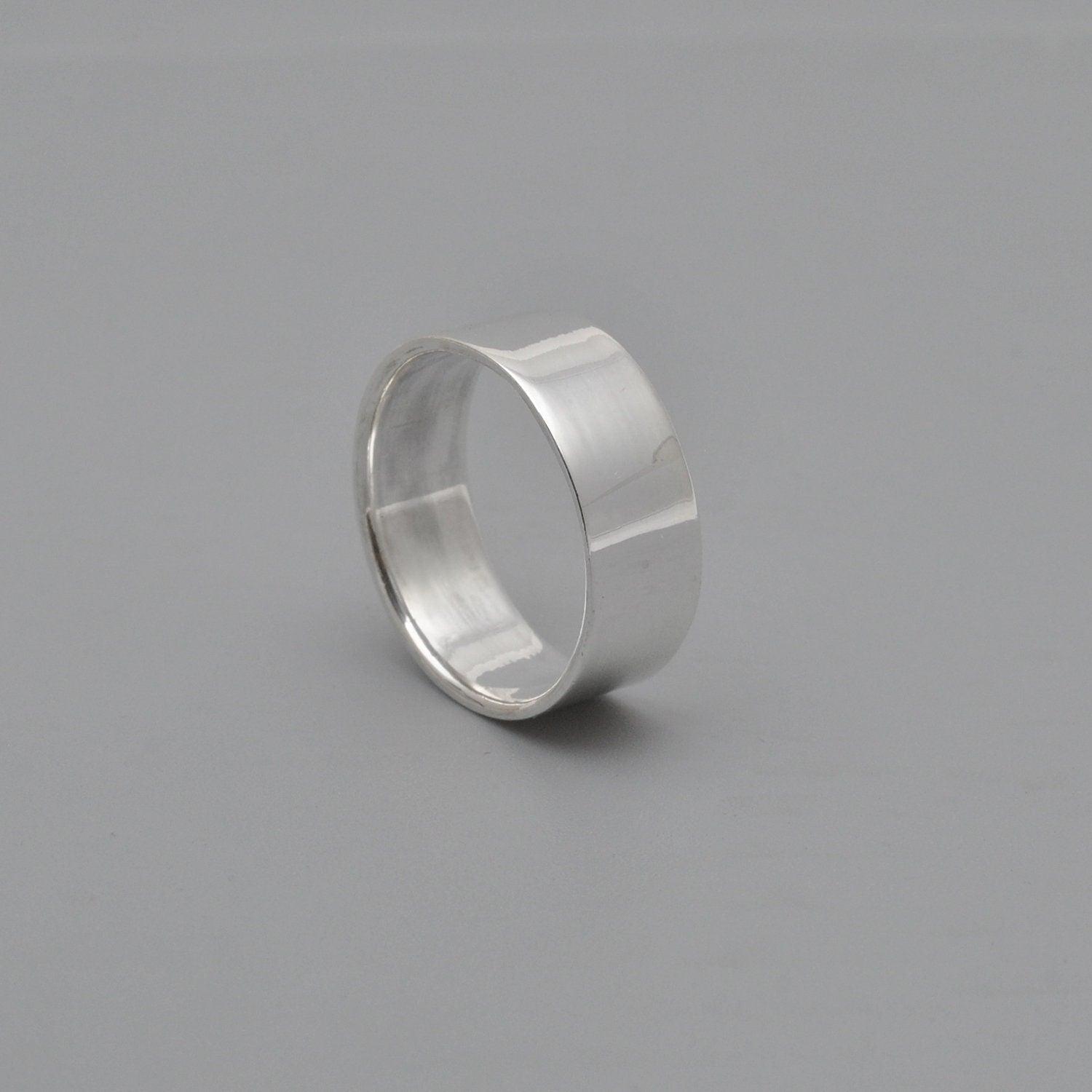 Plain Sterling Silver Band Ring Size 9 - Kanika Creations