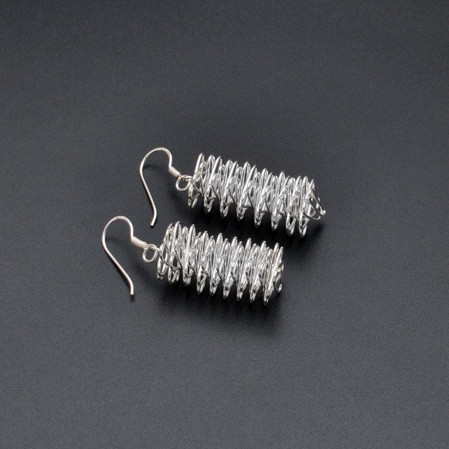 925 SILVER DAZZLING BOUNCY EARRINGS - Kanika Creations