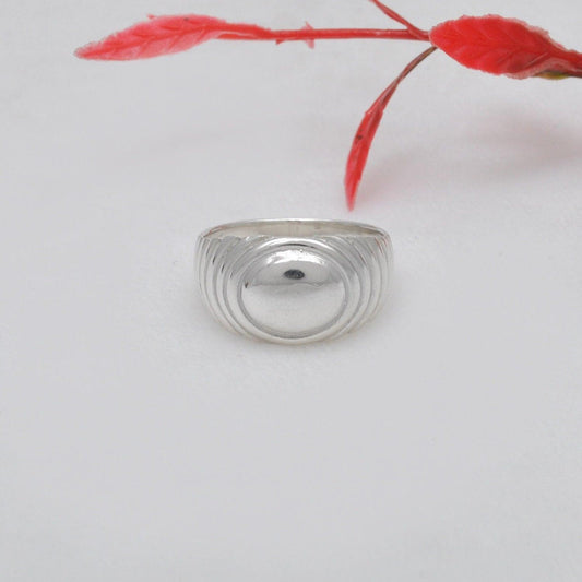 Sterling Silver Signet Men's Ring Size 10.5 - Kanika Creations
