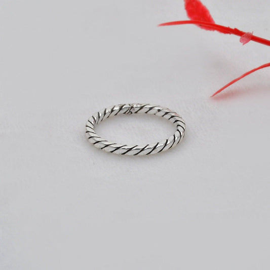 Sterling Silver Minimalist Band Ring Size 9.5 - Kanika Creations