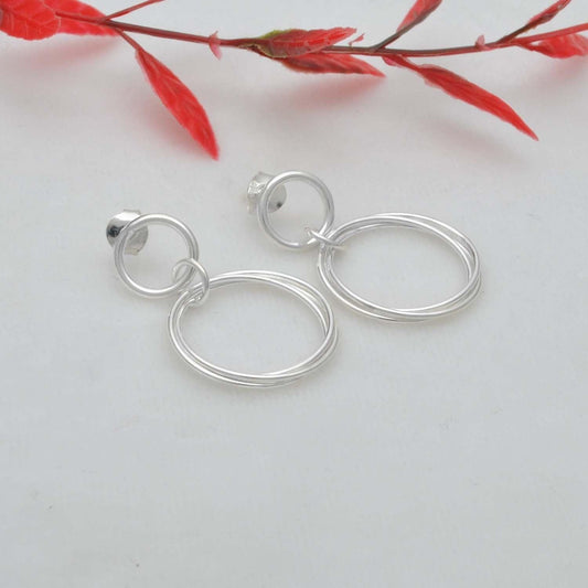 925 Silver Contemporary Stud Earrings - Kanika Creations