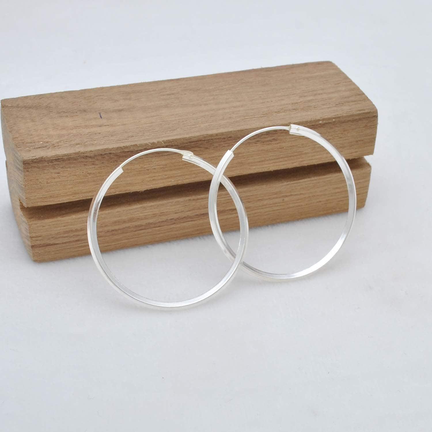 925 Silver Hoop Earrings Women Huggie Earrings - Kanika Creations