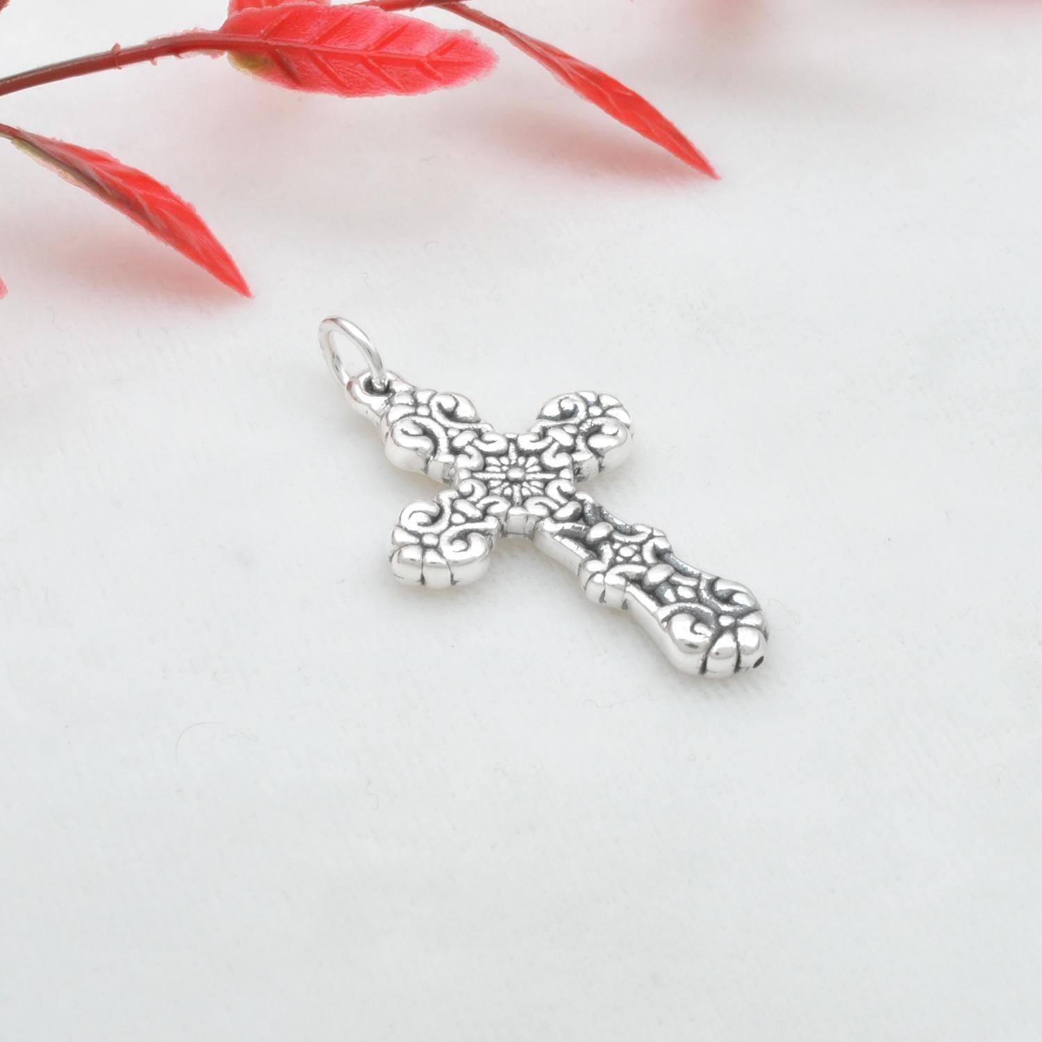 925 Sterling Silver Holy Cross Pendant - Kanika Creations