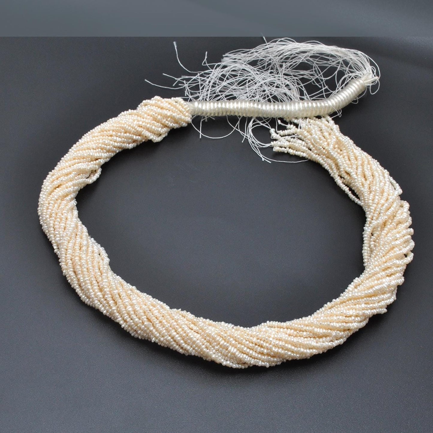 Natural Freshwater Pearl Rondelle Gemstone Beads 2mm 15" - Kanika Creations