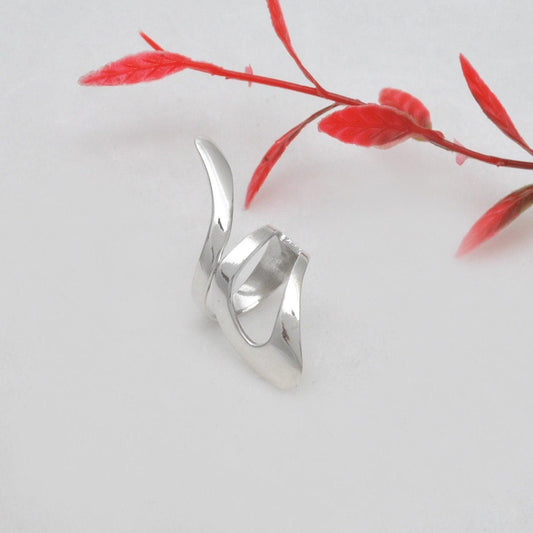 Sterling Silver Chunky Wrap Women Ring Size 7 - Kanika Creations