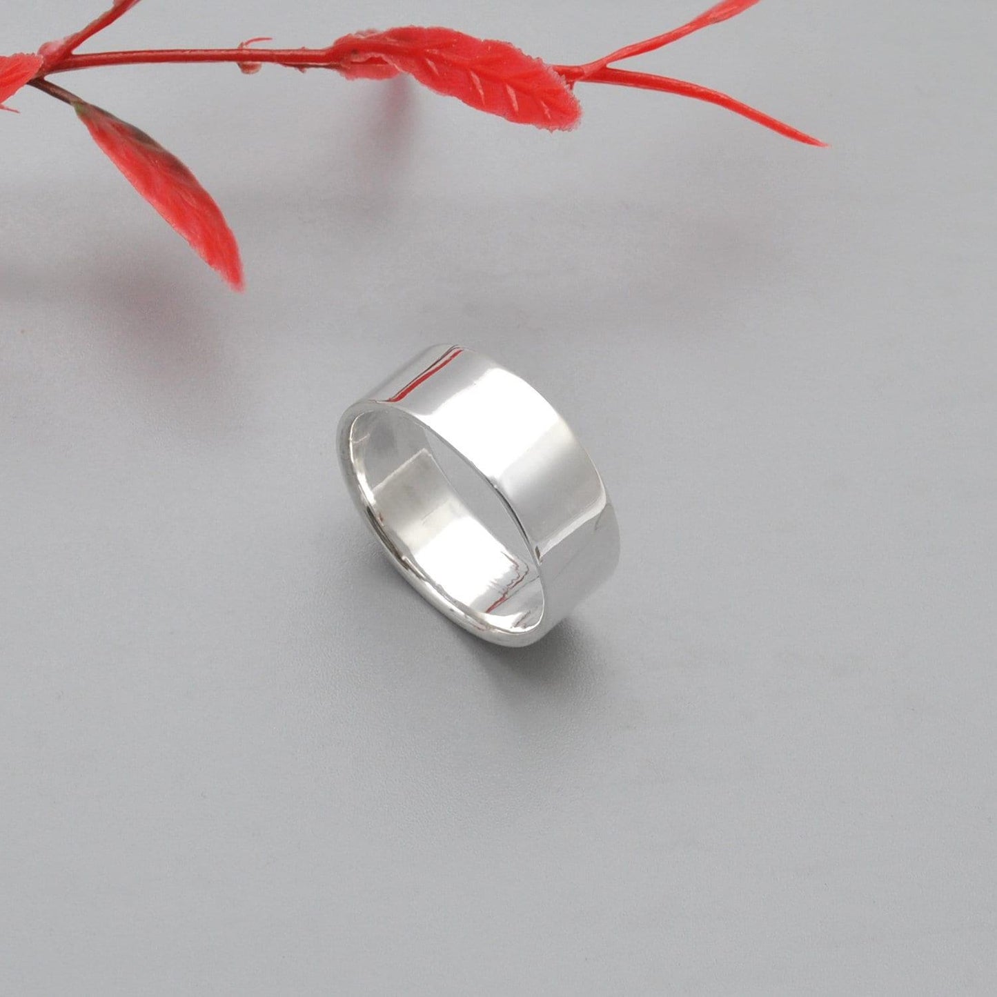 Plain Sterling Silver Band Ring Size 9 - Kanika Creations