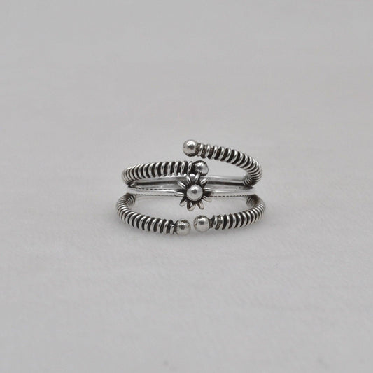 925 Sterling Silver Star Boho Hippie Ring 9 US - Kanika Creations