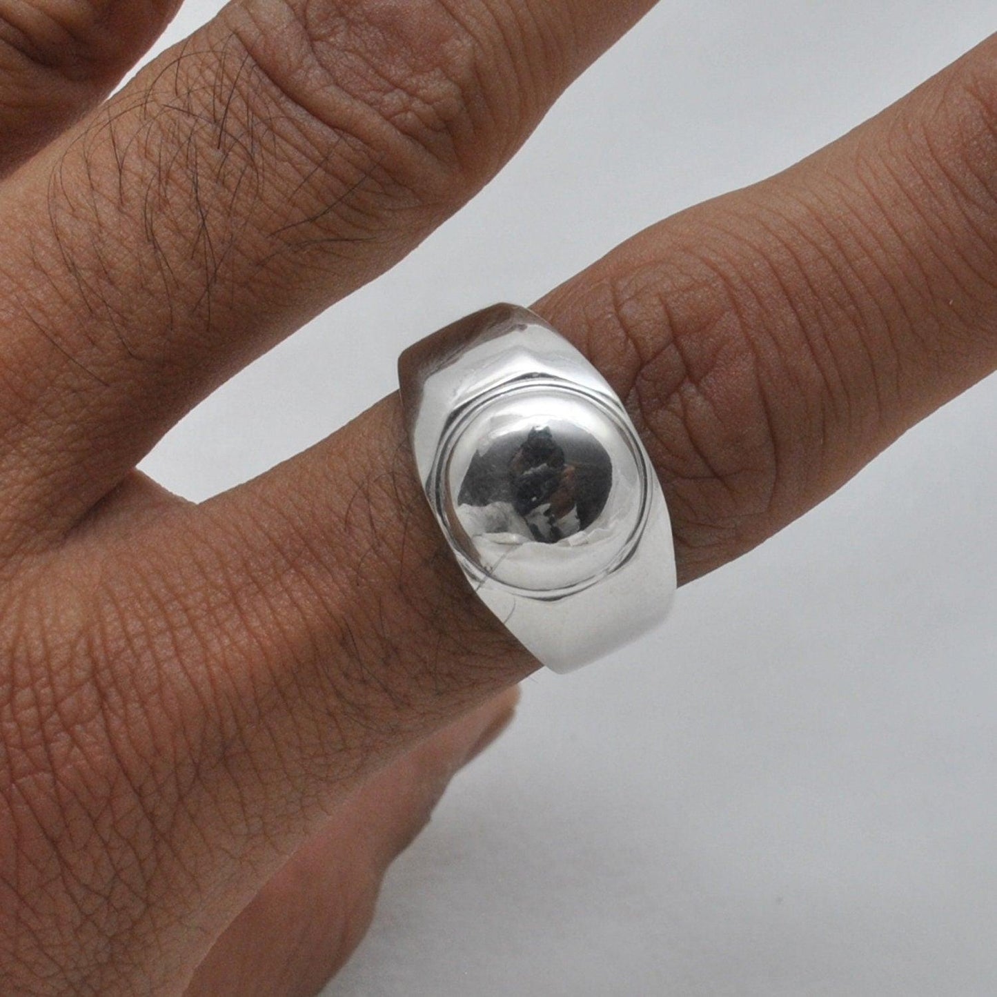 925 Silver Men's Band Ring Size 11 Christmas Gift - Kanika Creations