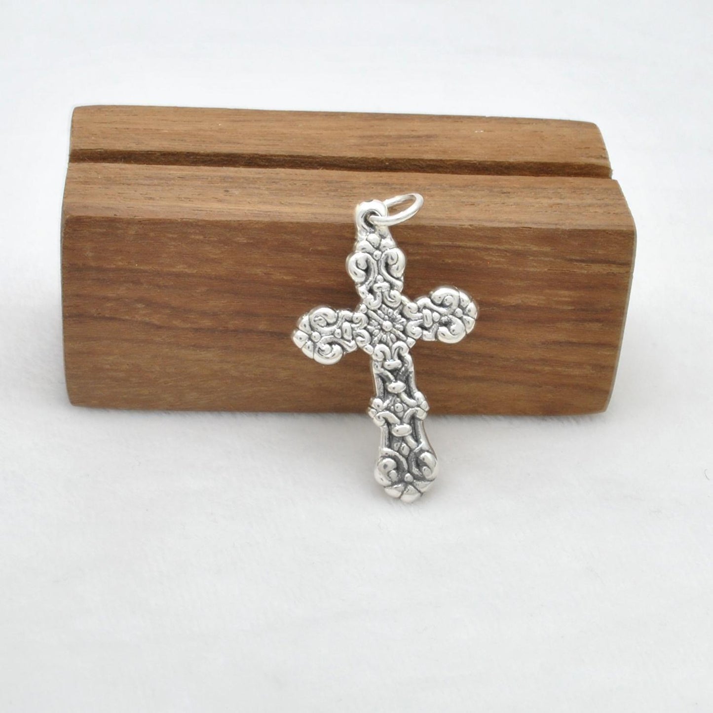 Sterling Silver Holy Cross Pendant - Christmas Gift - Kanika Creations