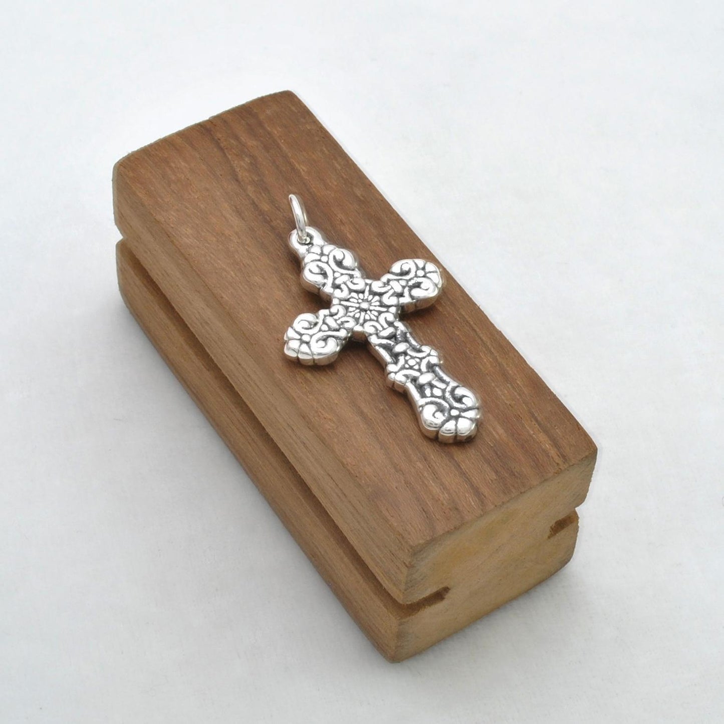 Sterling Silver Holy Cross Pendant - Christmas Gift - Kanika Creations