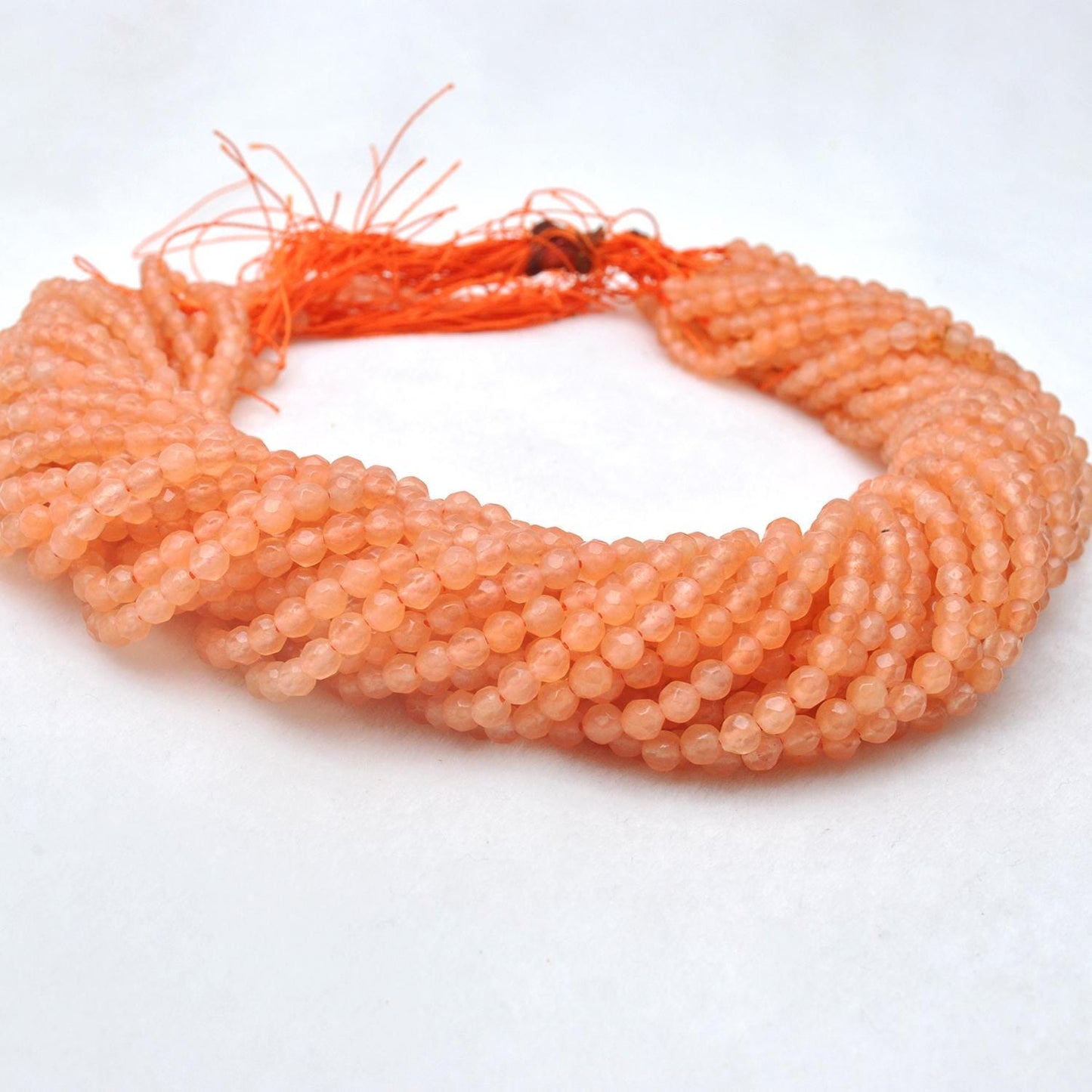 Honey Quartz Faceted Round Gemstone Beads 4mm 15" Strand - Kanika Creations