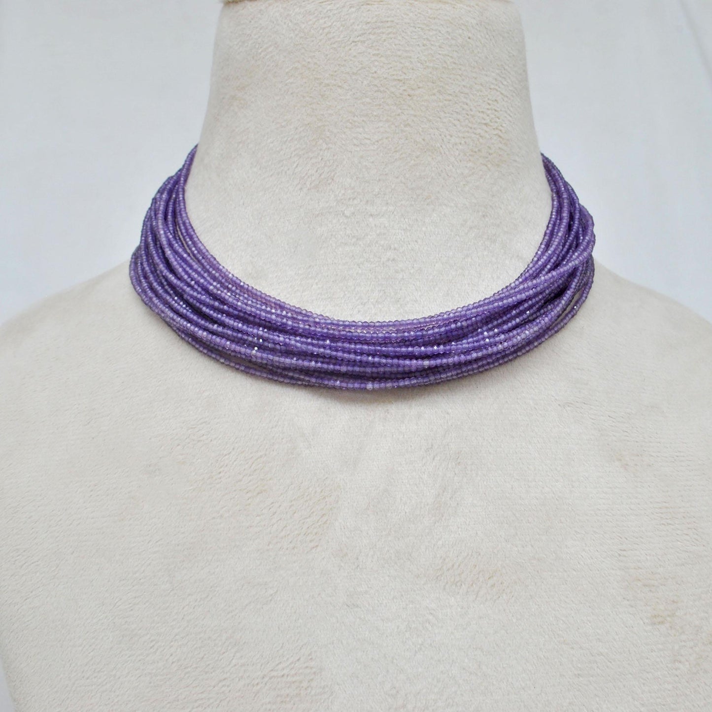 Natural Purple Amethyst Faceted Rondelle Gemstone Beads Strand - Kanika Creations