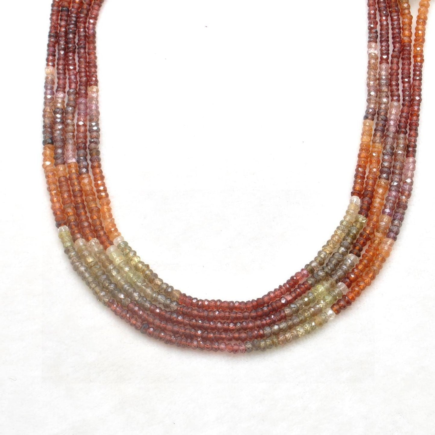 Natural Sapphire Rondelle Gemstone Beads 13" Strand - Kanika Creations