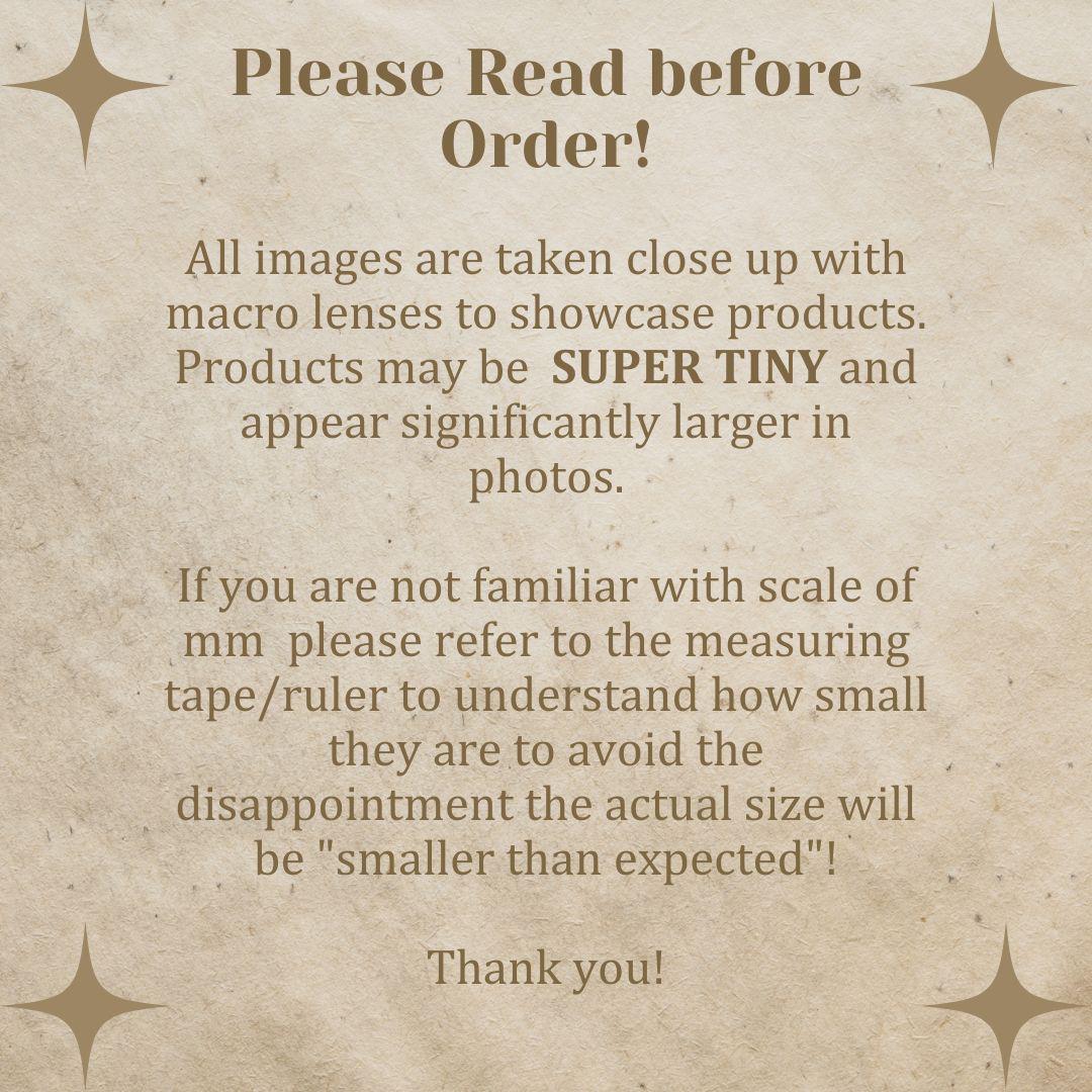 Kanika Creations Macro Photography Size Note – Small Jewelry Findings