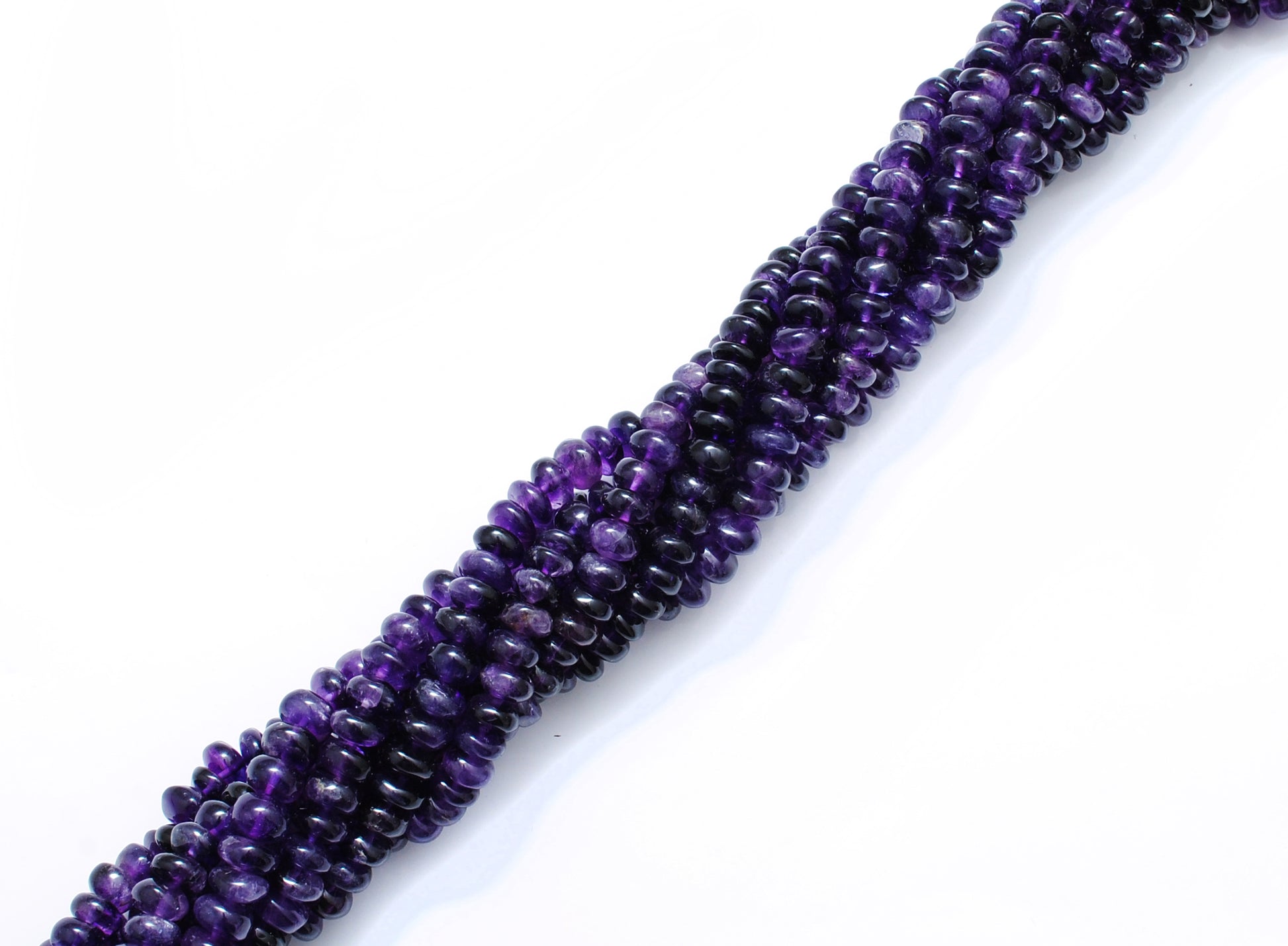 Natural Amethyst Rondelle Beads, 7-9mm – 16" Strand for Custom Jewelry Making - Kanika Creations