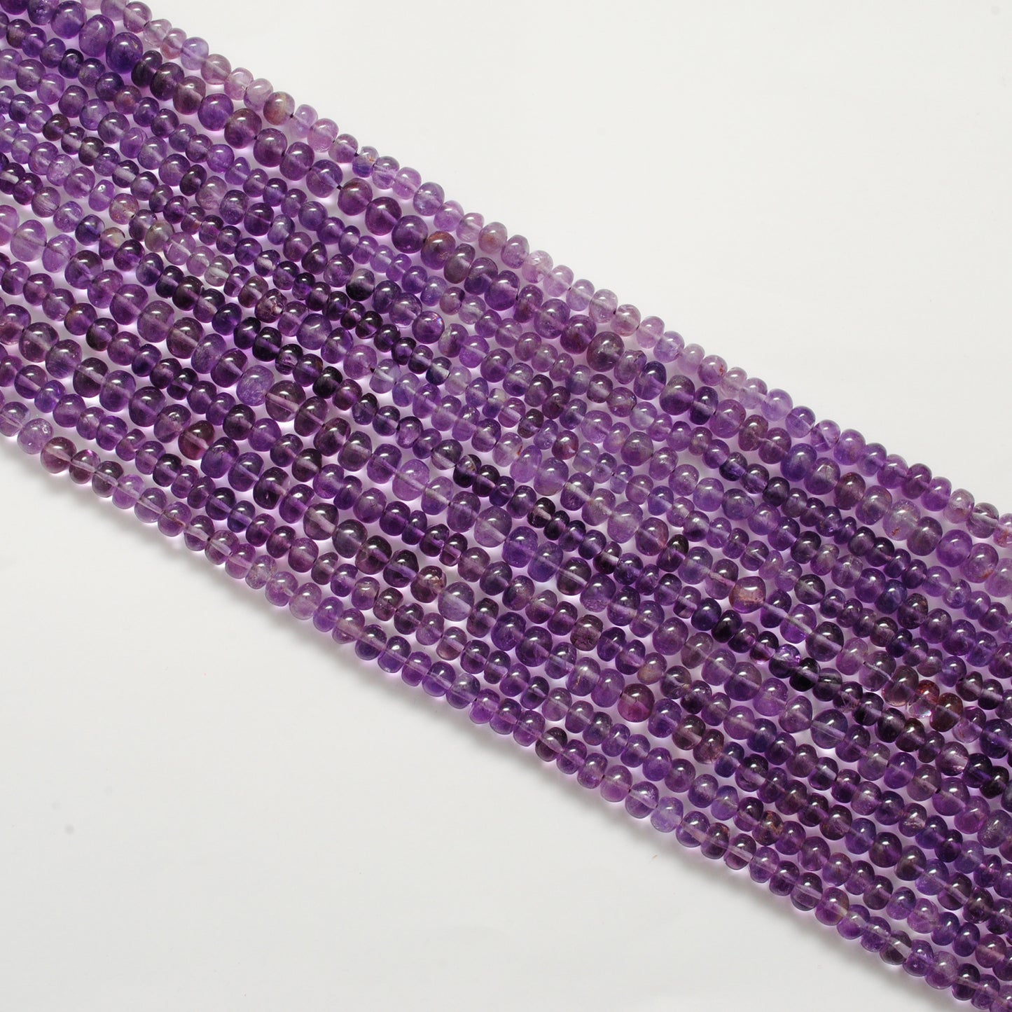 Natural amethyst rondelle gemstone beads - healing crystal Jaipur