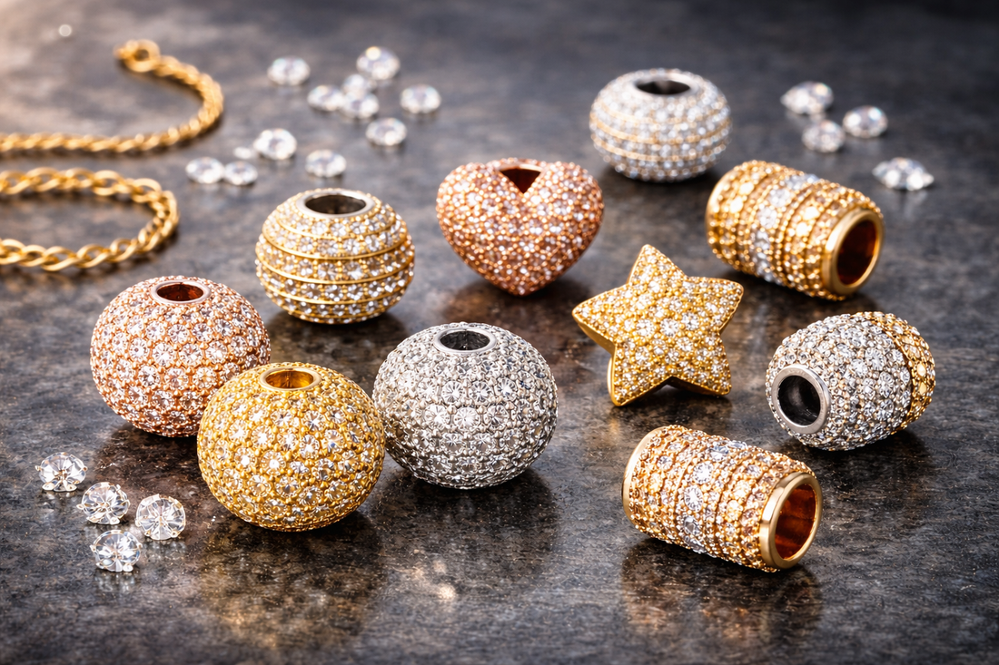pavé beads in bulk