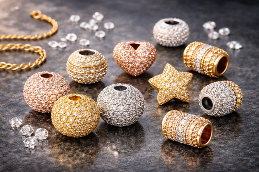 pavé beads in bulk