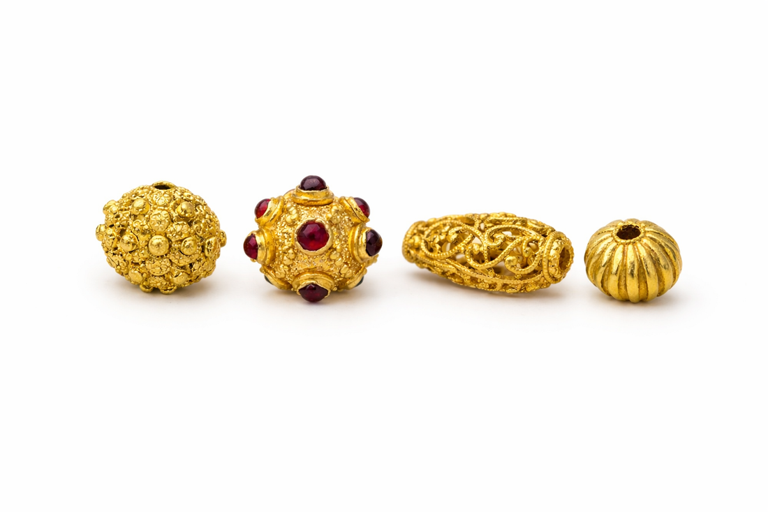 18K Solid Gold Beads Wholesale