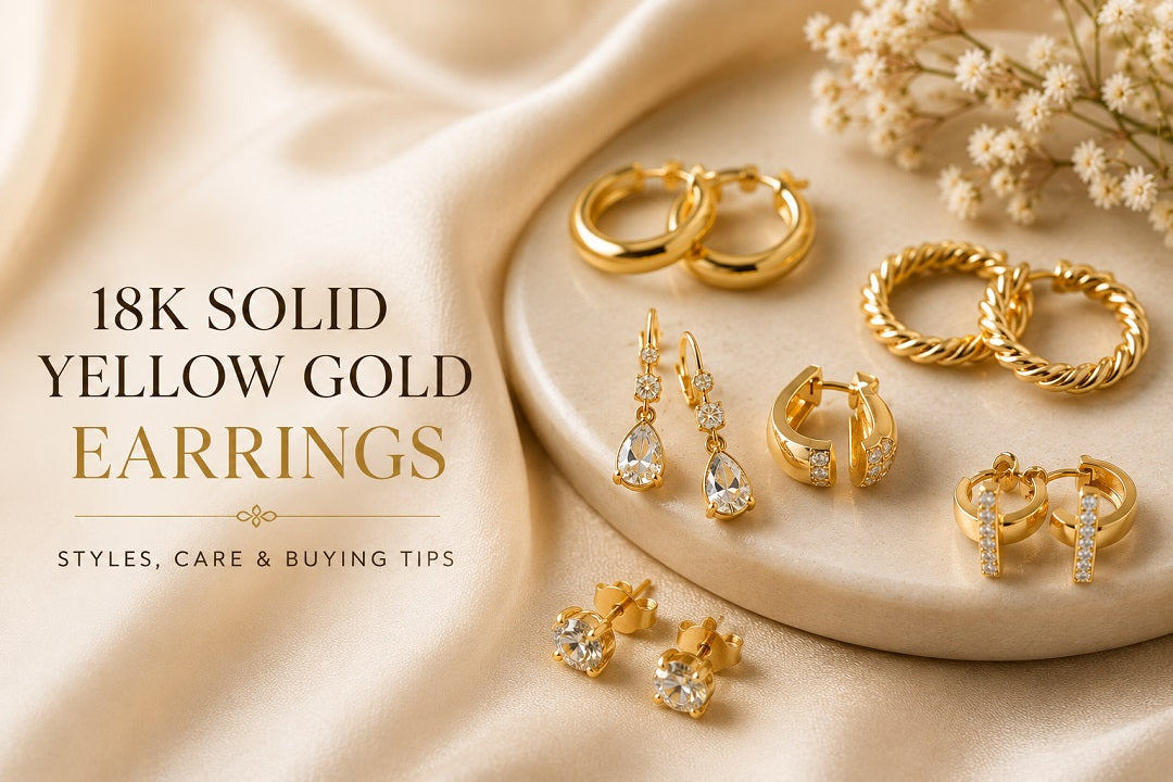 18K Solid Yellow Gold Earrings: Styles, Care & Buying Tips