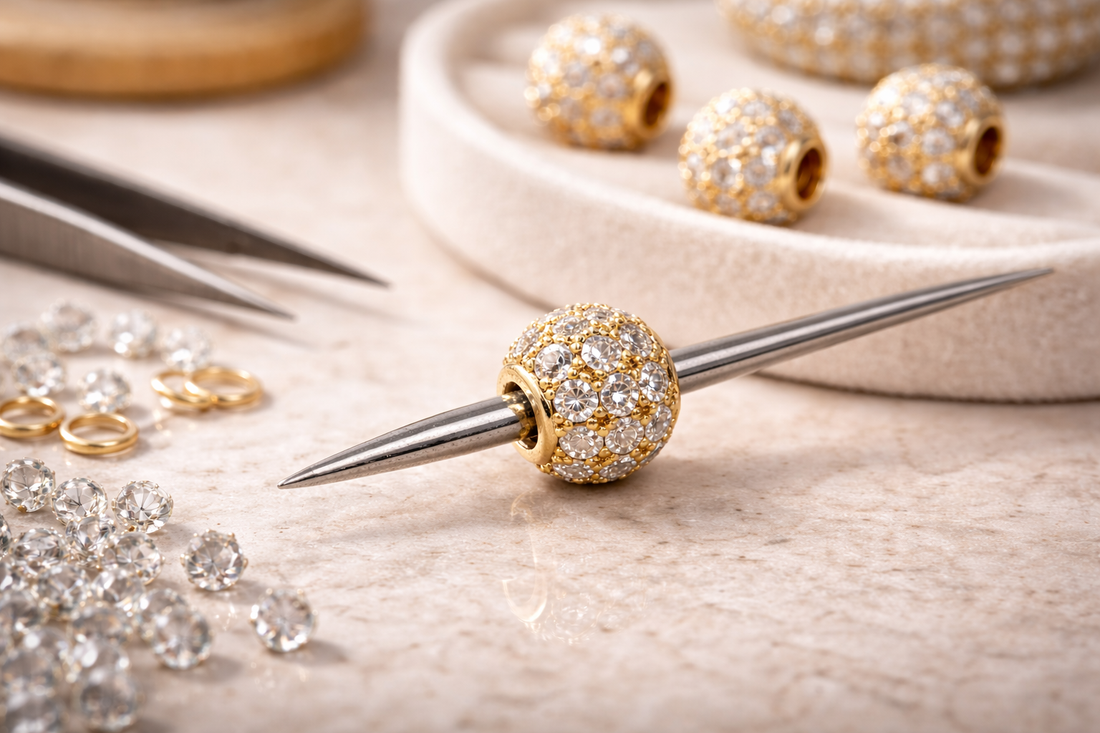 Diamond Pavé Beads