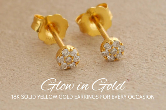 Glow in Gold: 18K Solid Yellow Gold Earrings for Every Occasion - Kanika Creations