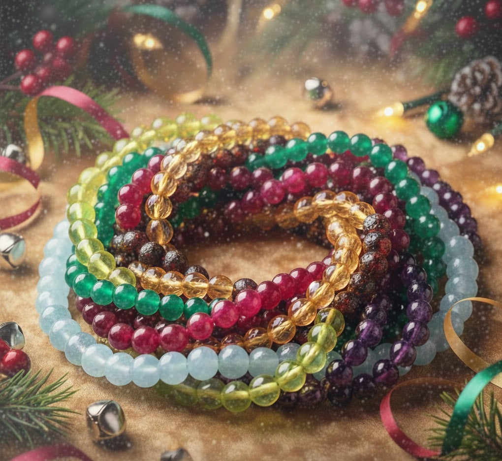 Bright Gemstone Beads to Use in Christmas Jewelry