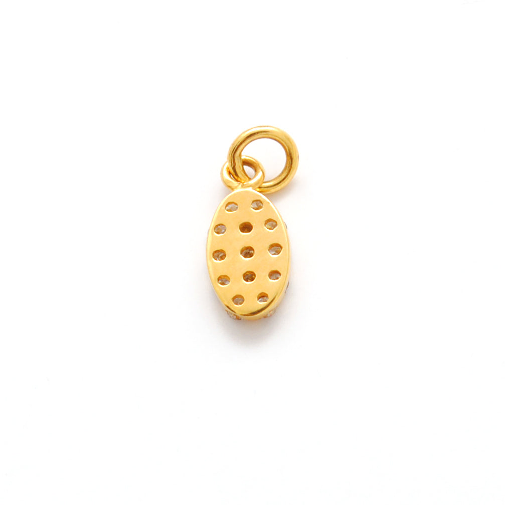 14K Gold Minimal Diamond Charm Pendant – Scale Reference