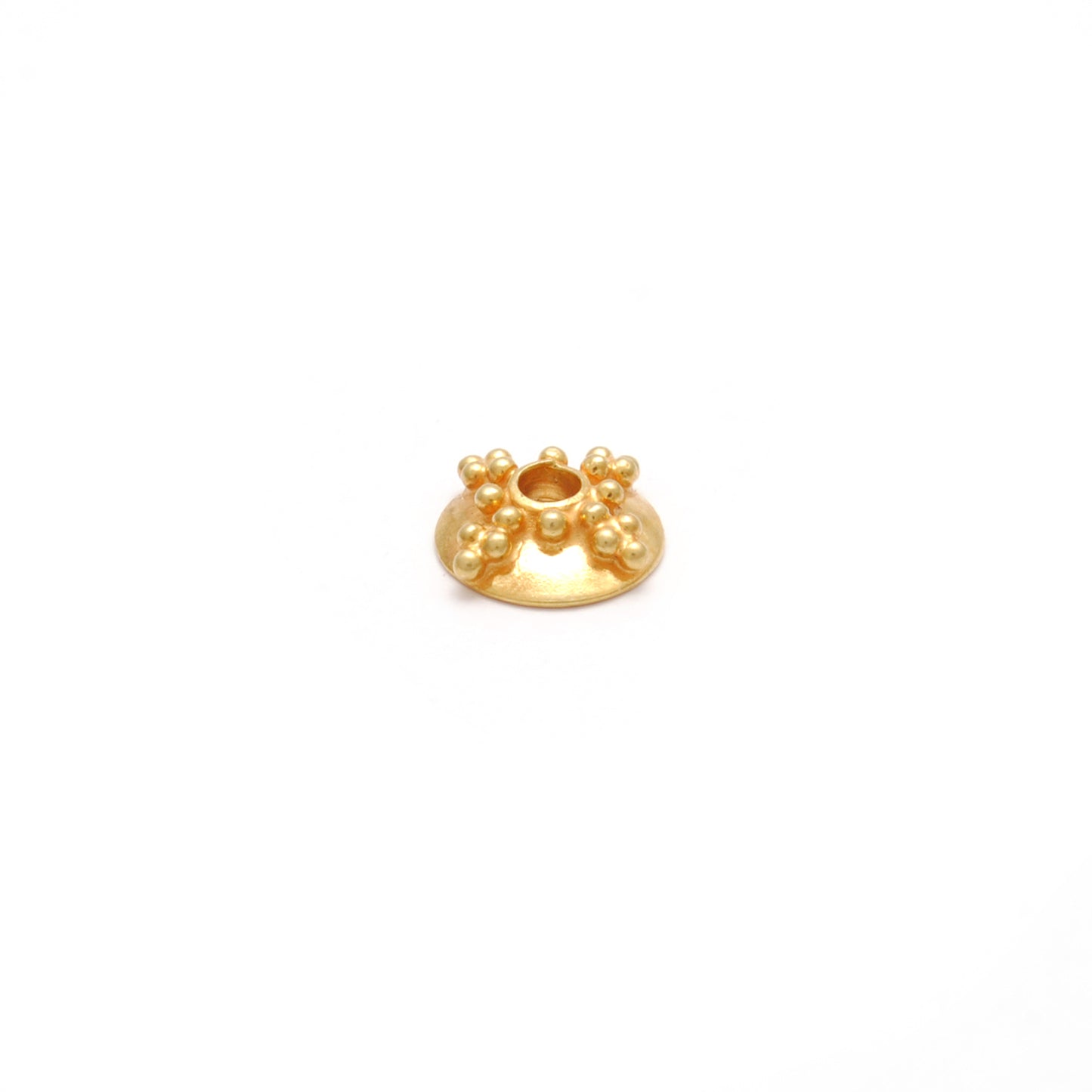 18K gold bead cap 6mm DIY - close-up detail Jaipur